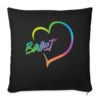Ballet Dancer Dance Girl Ballerina - Sofakissenbezug 45 x 45 cm - Schwarz - Vorne