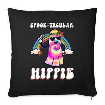 Spook-Tacular Hippie - Hippie-Halloween - Sofa pillowcase 17,3'' x 17,3'' (45 x 45 cm) - black - Front