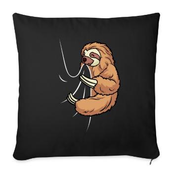 Le paresseux affamé mord dans la chemise - Housse de coussin décorative 45 x 45 cm - noir - Devant