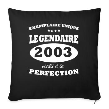 Unique vintage copy 2003 Limited edition - Sofa pillowcase 17,3'' x 17,3'' (45 x 45 cm) - black - Front