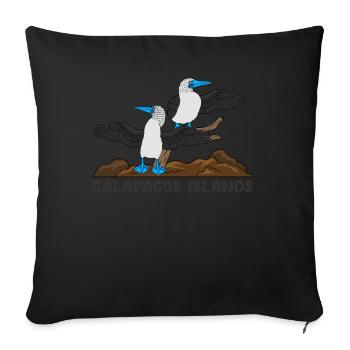 Galapagos Islands - Sofa pillowcase 17,3'' x 17,3'' (45 x 45 cm) - black - Front