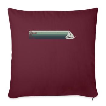 J’en ai assez de faire de la voile Voilier Skipper - Housse de coussin décorative 45 x 45 cm - bordeaux - Devant