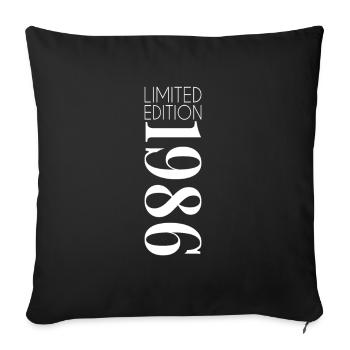 Édition limitée 1986 - Housse de coussin décorative 45 x 45 cm - noir - Devant