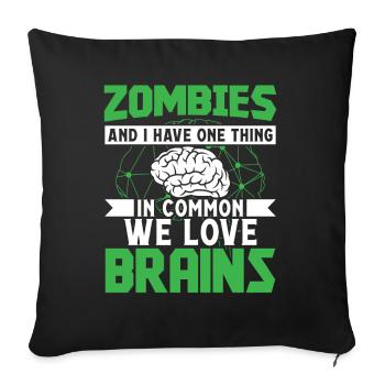 Gehirnchirurg Zombies And I Love Brains Chirurgie - Sofakissenbezug 45 x 45 cm - Schwarz - Vorne