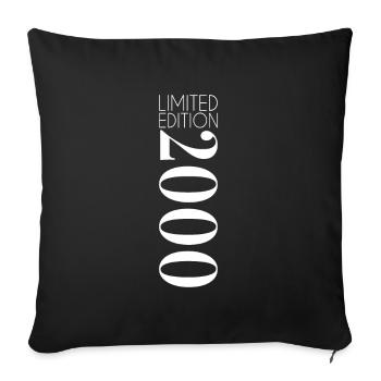 Limited Edition 2000 - Sofa pillowcase 17,3'' x 17,3'' (45 x 45 cm) - black - Front