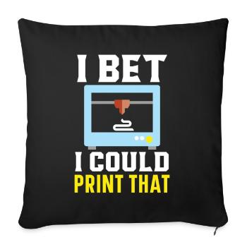 I bet I could 3D print this machinist - Sofa pillowcase 17,3'' x 17,3'' (45 x 45 cm) - black - Front