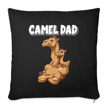 Camel Dad für Papas - Sofakissenbezug 45 x 45 cm - Schwarz - Vorne