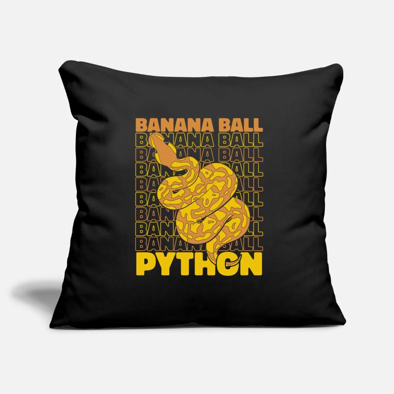 Boule de banane Python Serpent Python Boule de banane Housse de coussin décorative 45 x 45 cm