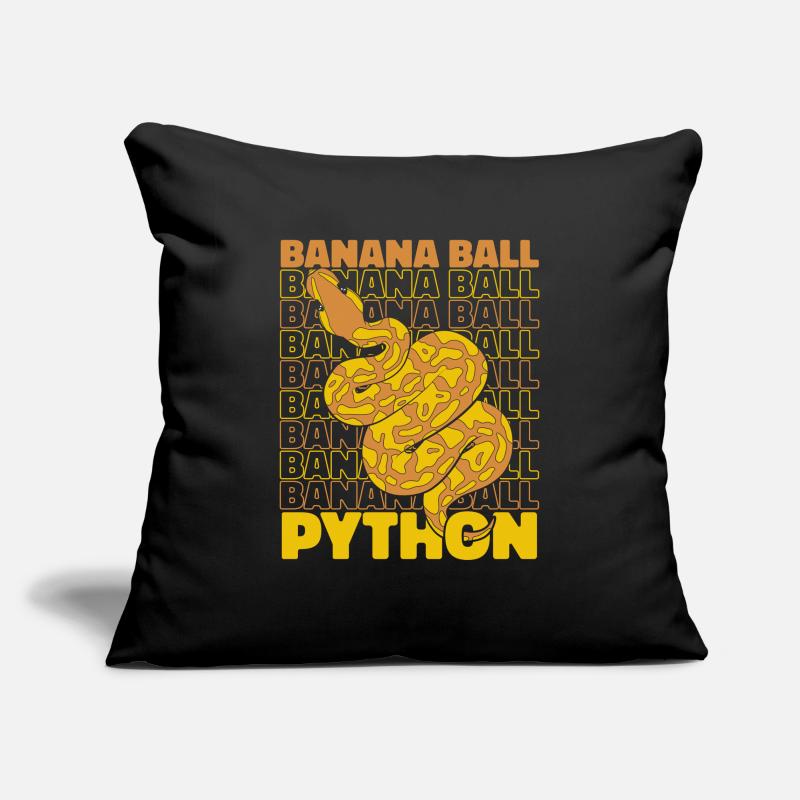 Boule de banane Python Serpent Python Boule de banane Housse de coussin décorative 45 x 45 cm