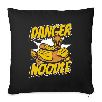 Danger Noodle Schuppenkriechtiere Python Banana - Sofa pillowcase 17,3'' x 17,3'' (45 x 45 cm) - black - Front