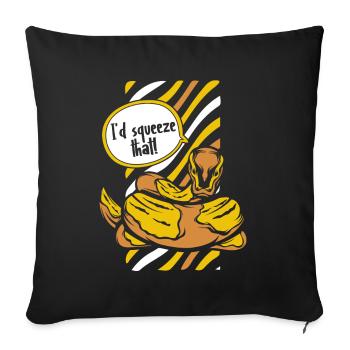 I'd Squeeze That Python Schlange Banana Ball - Sofakissenbezug 45 x 45 cm - Schwarz - Vorne