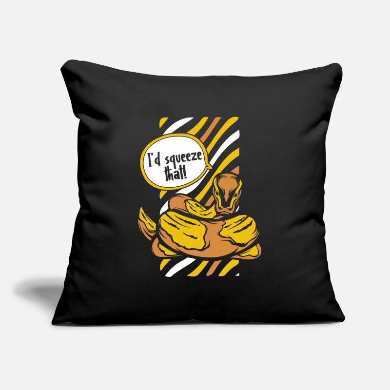 Je serrerais cette boule de banane de serpent python Housse de coussin décorative 45 x 45 cm