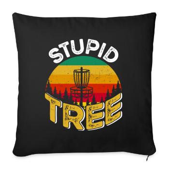 Drôle de disc golfeur - Housse de coussin décorative 45 x 45 cm - noir - Devant