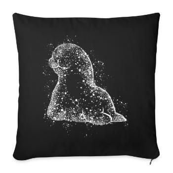 seal, sighthound, sea lion, seal seal - Sofa pillowcase 17,3'' x 17,3'' (45 x 45 cm) - black - Front