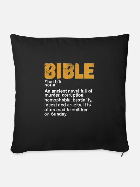 Bibel - Sofakissenbezug 45 x 45 cm - Schwarz