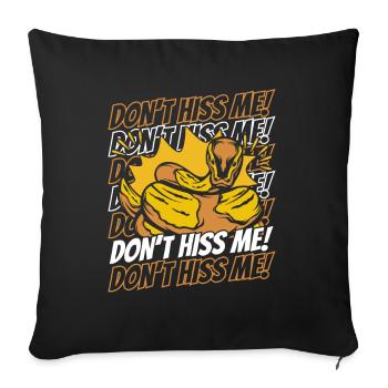 Don't Hiss Her Schuppenkriechtiere Python Banana - Sofa pillowcase 17,3'' x 17,3'' (45 x 45 cm) - black - Front