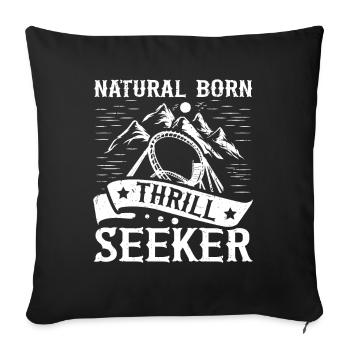 Natural Born Thrill Seeker Montagnes russes - Housse de coussin décorative 45 x 45 cm - noir - Devant