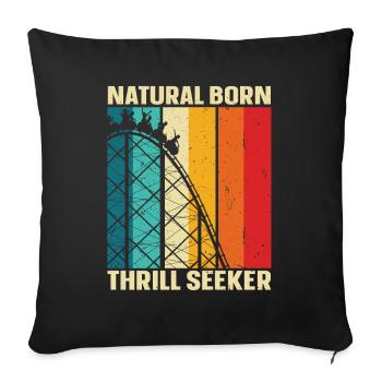 Natural Born Thrill Seeker Montagnes russes - Housse de coussin décorative 45 x 45 cm - noir - Devant