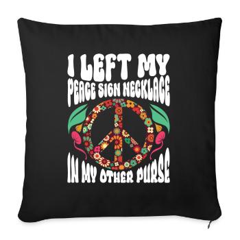 Hippie Costume Tie Dye Peace 70s - Sofa pillowcase 17,3'' x 17,3'' (45 x 45 cm) - black - Front