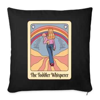 Baby-sitter The Toddler Whisperer Childcare Worker - Housse de coussin décorative 45 x 45 cm - noir - Devant