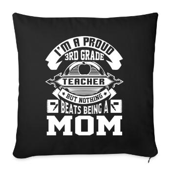 3rd Grade Teacher Proud 3rd Grade Teacher - Sofa pillowcase 17,3'' x 17,3'' (45 x 45 cm) - black - Front