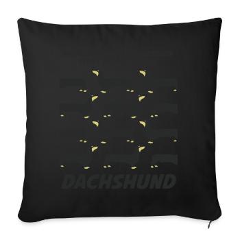 Blague du teckel - Housse de coussin décorative 45 x 45 cm - noir - Devant
