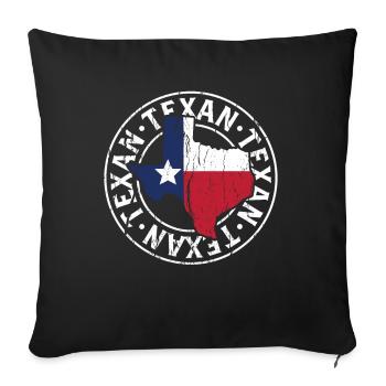 Texan Sayings Texas Pride Texan - Sofa pillowcase 17,3'' x 17,3'' (45 x 45 cm) - black - Front