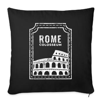 Rome Colosseum Rome Colosseum Souvenir Landmark - Sofa pillowcase 17,3'' x 17,3'' (45 x 45 cm) - black - Front