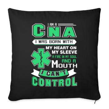 CNA I Am A CNA - Sofa pillowcase 17,3'' x 17,3'' (45 x 45 cm) - black - Front