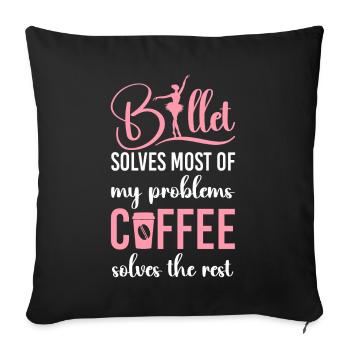 Ballet Dancer Dance Girl Ballerina - Sofakissenbezug 45 x 45 cm - Schwarz - Vorne