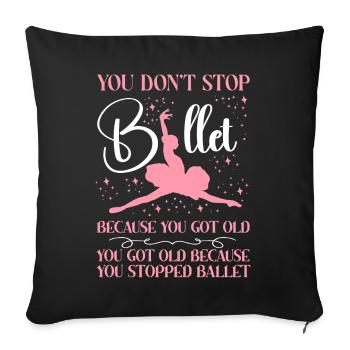 Ballet Dancer Dance Girl Ballerina - Sofakissenbezug 45 x 45 cm - Schwarz - Vorne