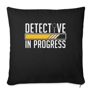 Detective In Progress Law Enforcement Fingerprint - Sofa pillowcase 17,3'' x 17,3'' (45 x 45 cm) - black - Front