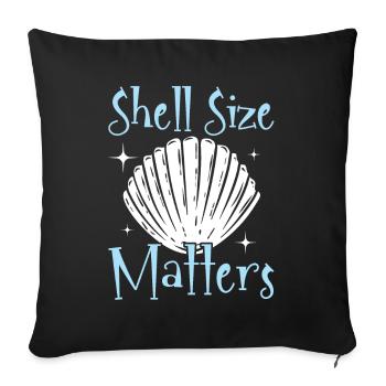 La taille de la coquille est importante Collection de coquillages Beachcomb - Housse de coussin décorative 45 x 45 cm - noir - Devant