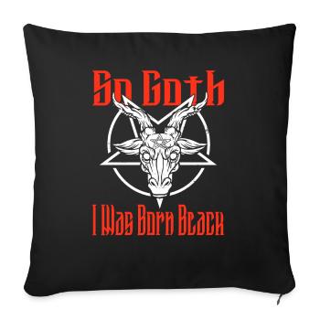 Satan Beelzebub Devil Gothic Pentagram Mystical - Sofa pillowcase 17,3'' x 17,3'' (45 x 45 cm) - black - Front