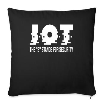 Internet Des Objets IOT Programmeur Admin IT - Housse de coussin décorative 45 x 45 cm - noir - Devant