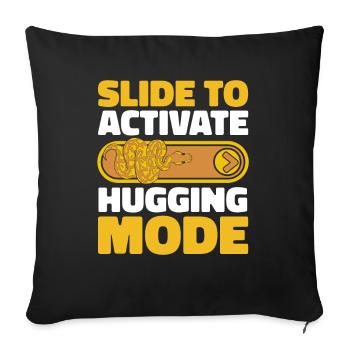 Slide To Activate Hugging Mode Python Banana Ball - Sofa pillowcase 17,3'' x 17,3'' (45 x 45 cm) - black - Front