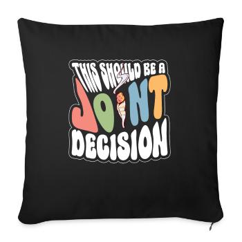 Décision conjointe - Costume hippie - Housse de coussin décorative 45 x 45 cm - noir - Devant