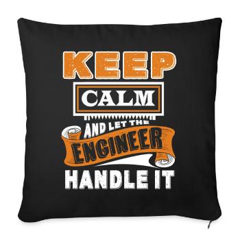 Engineer Let Engineer Handle It - Sofa pillowcase 17,3'' x 17,3'' (45 x 45 cm) - black - Front
