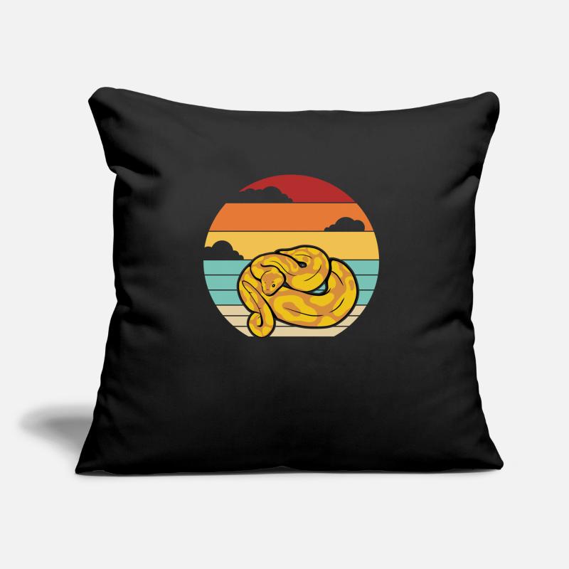 Retro Snake Scale Creepers Python Banana Housse de coussin décorative 45 x 45 cm