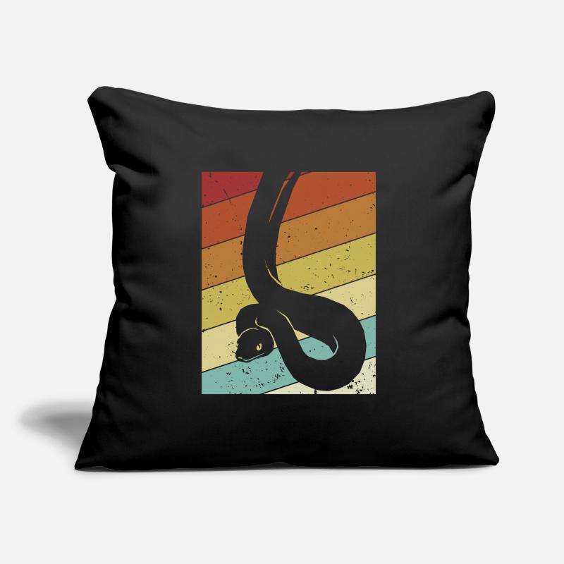 Rétro Scale Creepers Python Snake Banana Housse de coussin décorative 45 x 45 cm