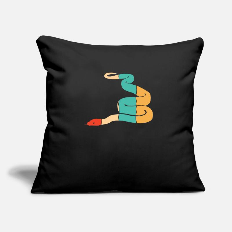Rétro Scale Creepers Python Snake Banana Housse de coussin décorative 45 x 45 cm