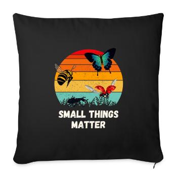 Insect Saying Insect Lover Entomology - Sofa pillowcase 17,3'' x 17,3'' (45 x 45 cm) - black - Front