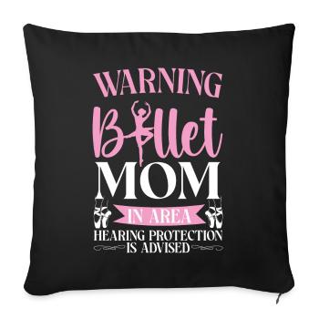 Ballet Dancer Dance Girl Ballerina - Sofa pillowcase 17,3'' x 17,3'' (45 x 45 cm) - black - Front