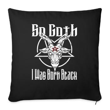 Satan Belzébuth Diable Gothique Pentagramme Mystique - Housse de coussin décorative 45 x 45 cm - noir - Devant