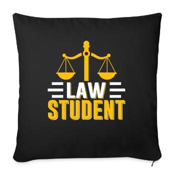 Law Student Lawyer Lawyer Lawyer Law - Sofa pillowcase 17,3'' x 17,3'' (45 x 45 cm) - black - Front