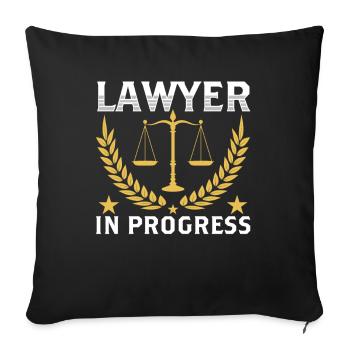 Lawyer Work in progress Lawyer Lawyer Law - Sofa pillowcase 17,3'' x 17,3'' (45 x 45 cm) - black - Front