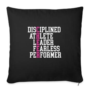 Cheerleader - Housse de coussin décorative 45 x 45 cm - noir - Devant