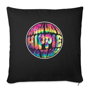 Smell Like a Hippie Soap - Cravate de costume hippie - Housse de coussin décorative 45 x 45 cm - noir - Devant