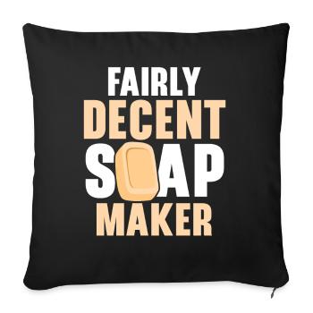Pretty decent soap maker soaping soaps - Sofa pillowcase 17,3'' x 17,3'' (45 x 45 cm) - black - Front