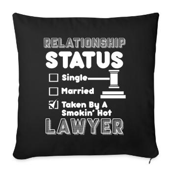 Lawyer Lawyer Relationship Status - Sofa pillowcase 17,3'' x 17,3'' (45 x 45 cm) - black - Front